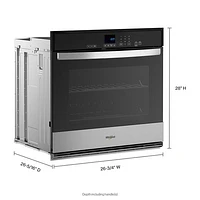 Whirlpool 27" 4.3 Cu. Ft. Self-Clean Electric Wall Oven (WOES3027LS) - Stainless Steel