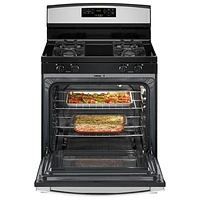 Amana 30" 5.0 Cu. Ft. Self-Clean Freestanding Gas Range (AGR6603SMS) - Stainless Steel