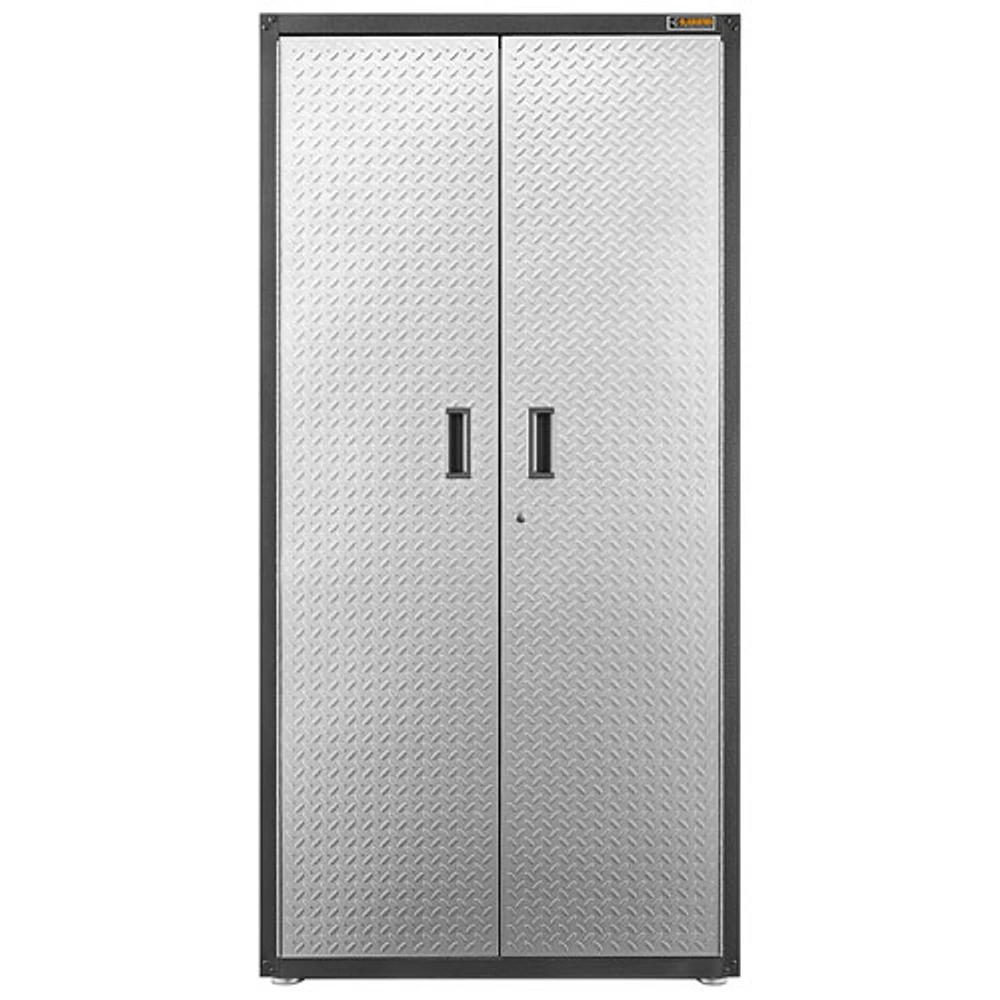 Gladiator Steel Office Storage Cabinet (GAJG36FDYG) - Silver Tread