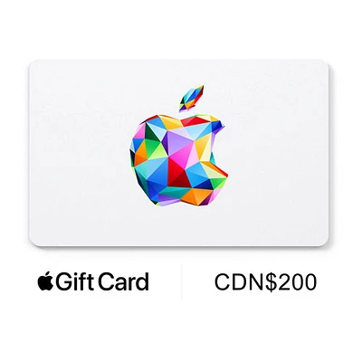 Carte-cadeau Apple de 200 $ - Téléchargement numérique