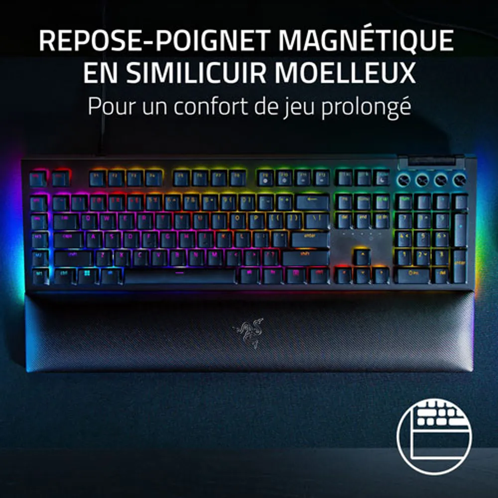 Clavier de jeu mécanique BlackWidow V4 Razer avec éclairage RVB Chroma