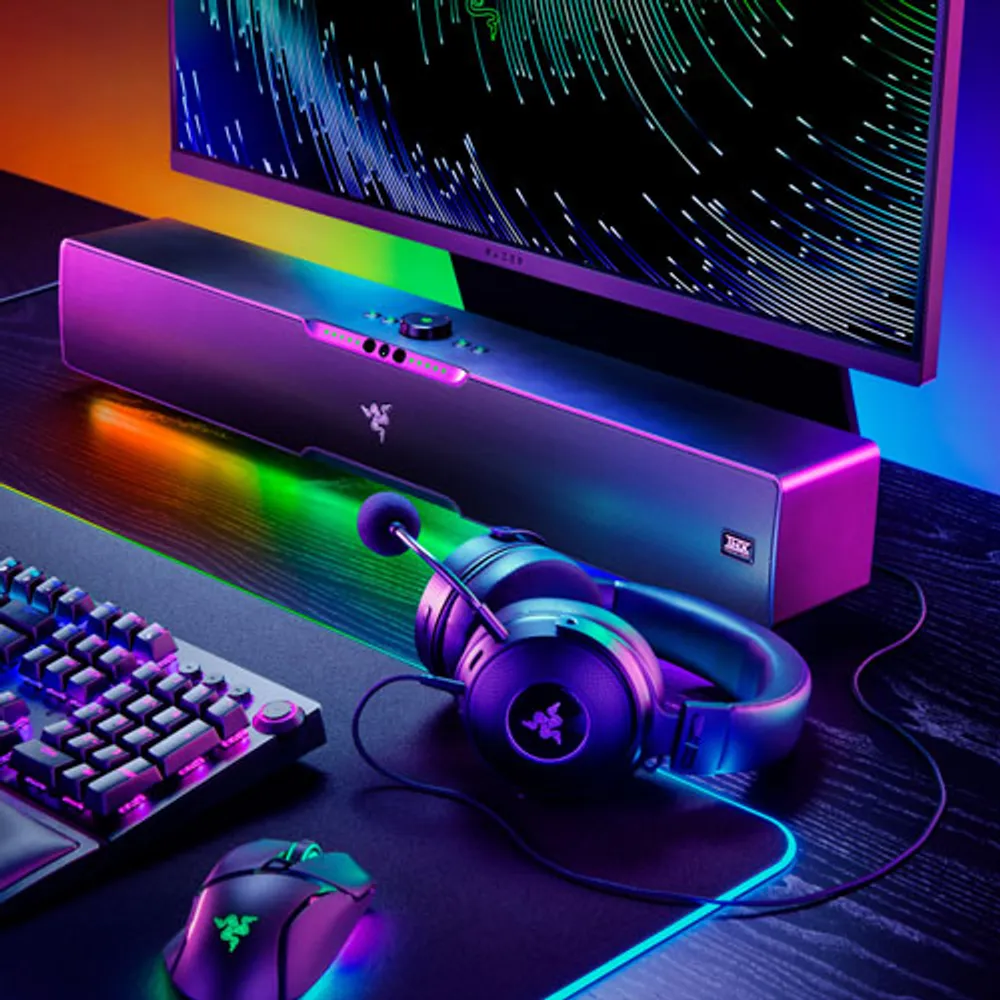 Barre de son de jeu pour PC Leviathan V2 Pro de Razer avec haut-parleur d'extrêmes graves