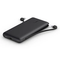 Belkin BoostCharge 10k mAh Power Bank with Lightning Cable & USB-C Cable - Black