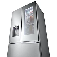 LG 36" 26 cu. ft. Smart Mirror InstaView Counter-Depth MAX French Door Refrigerator w/ Ice Dispenser - Stainless