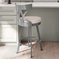 Washington Modern Counter Height Barstool - Cream/Grey