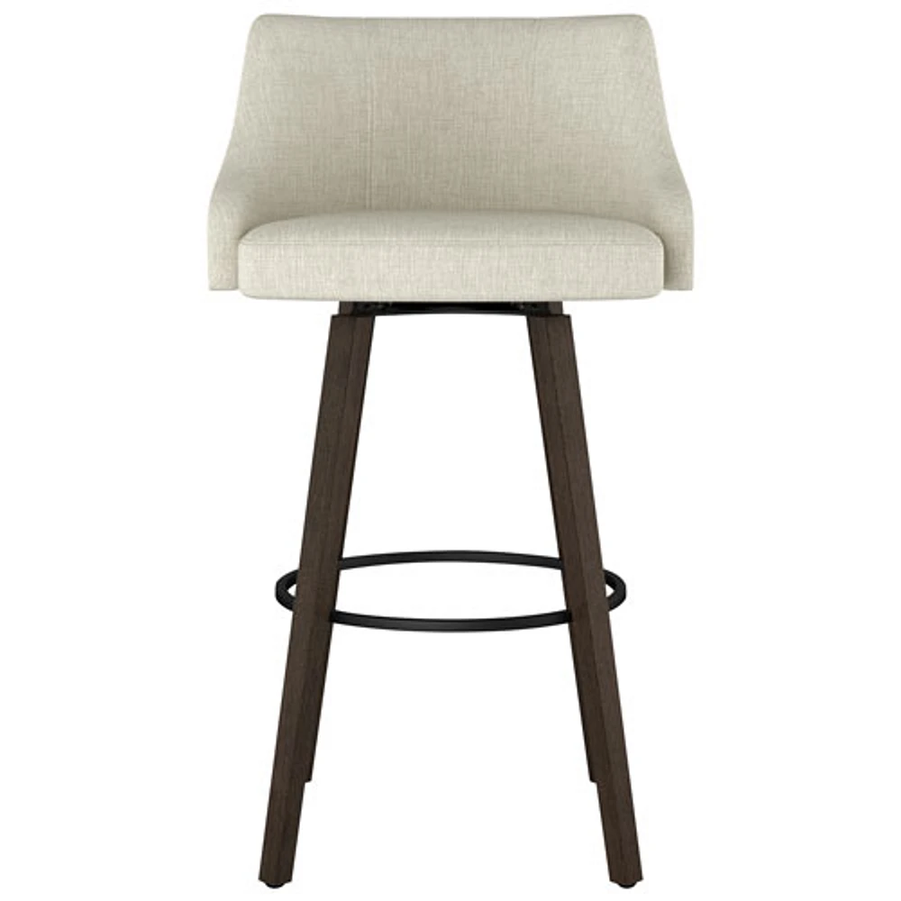 Tabouret de bar traditionnel à hauteur de comptoir Ramon - Beige/Brun-gris foncé
