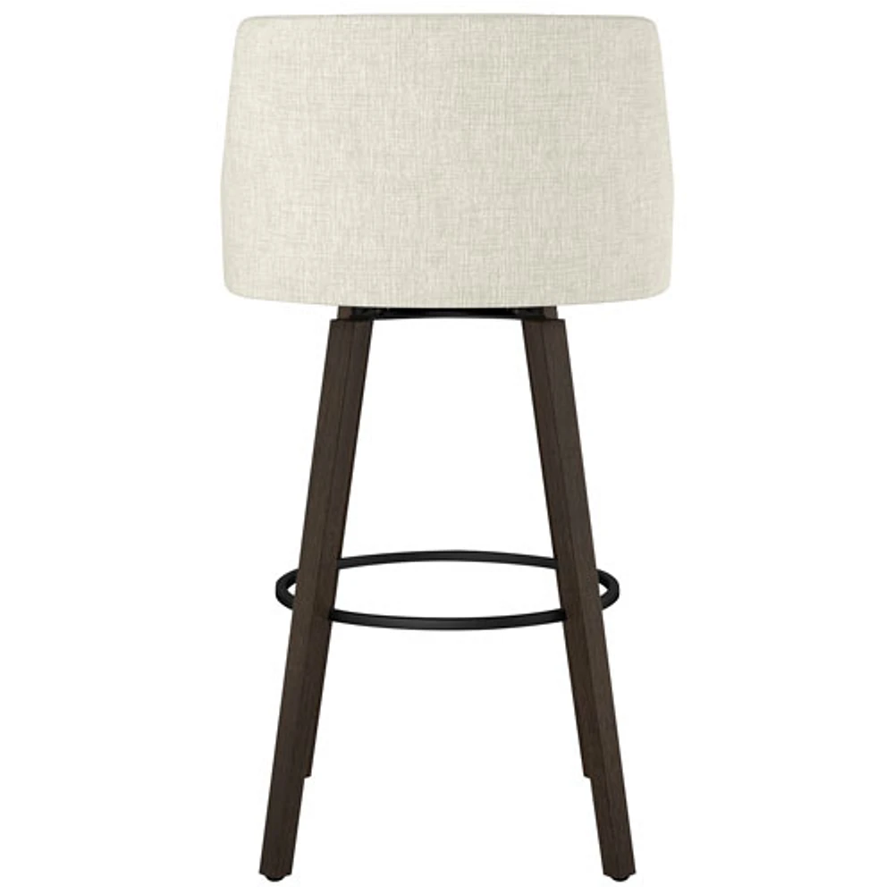 Tabouret de bar traditionnel à hauteur de comptoir Ramon - Beige/Brun-gris foncé