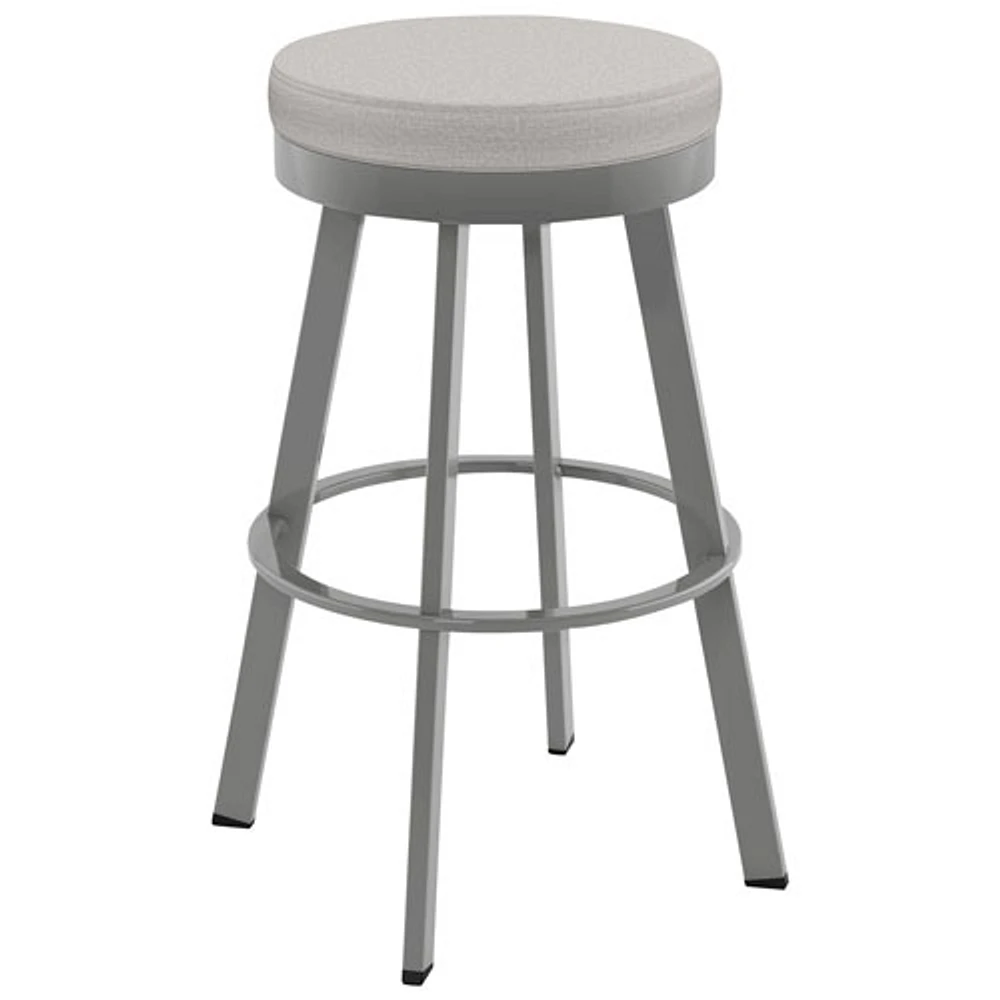 Swice Modern Polyester Bar Height Barstool - Light Grey/Metallic Grey