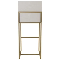 Tabouret de bar traditionnel à hauteur de comptoir Derry - Gris pâle/Doré