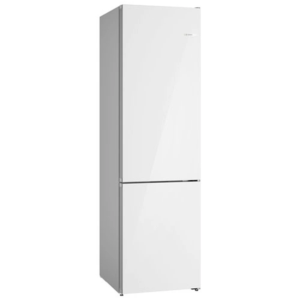 Bosch 25" 12.8 Cu. Ft. Bottom Freezer Refrigerator with Water Dispenser (B24CB80ESW) - White Glass