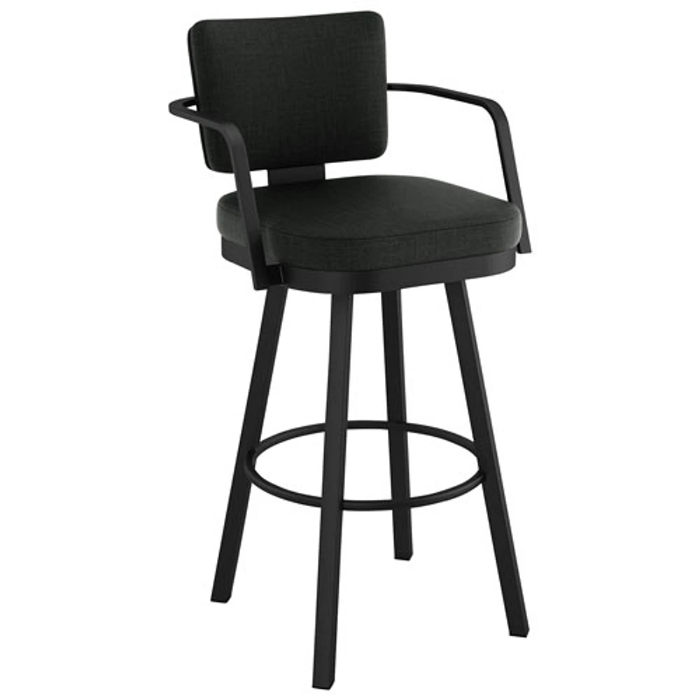 Thea Rustic Country Bar Height Barstool - Black/Black