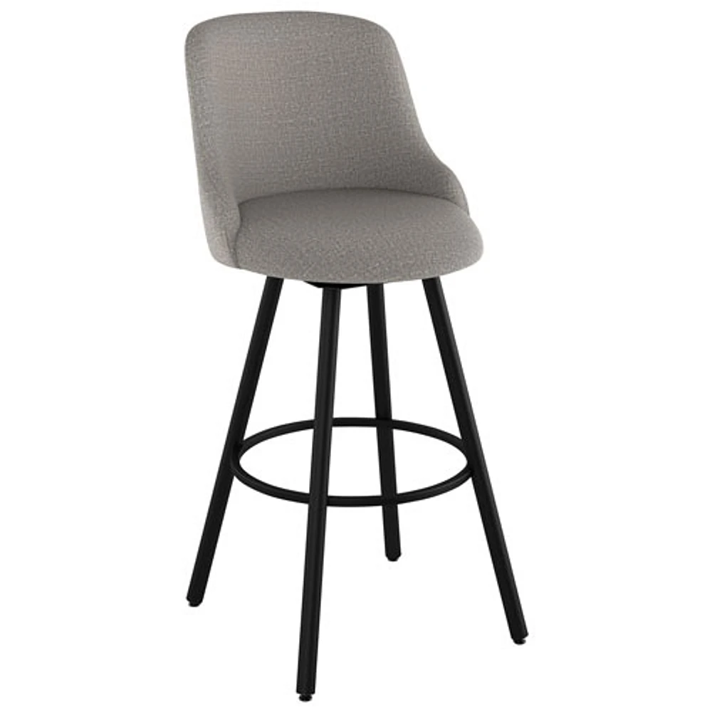 Kelsea Traditional Bar Height Barstool - Silver Grey/Black