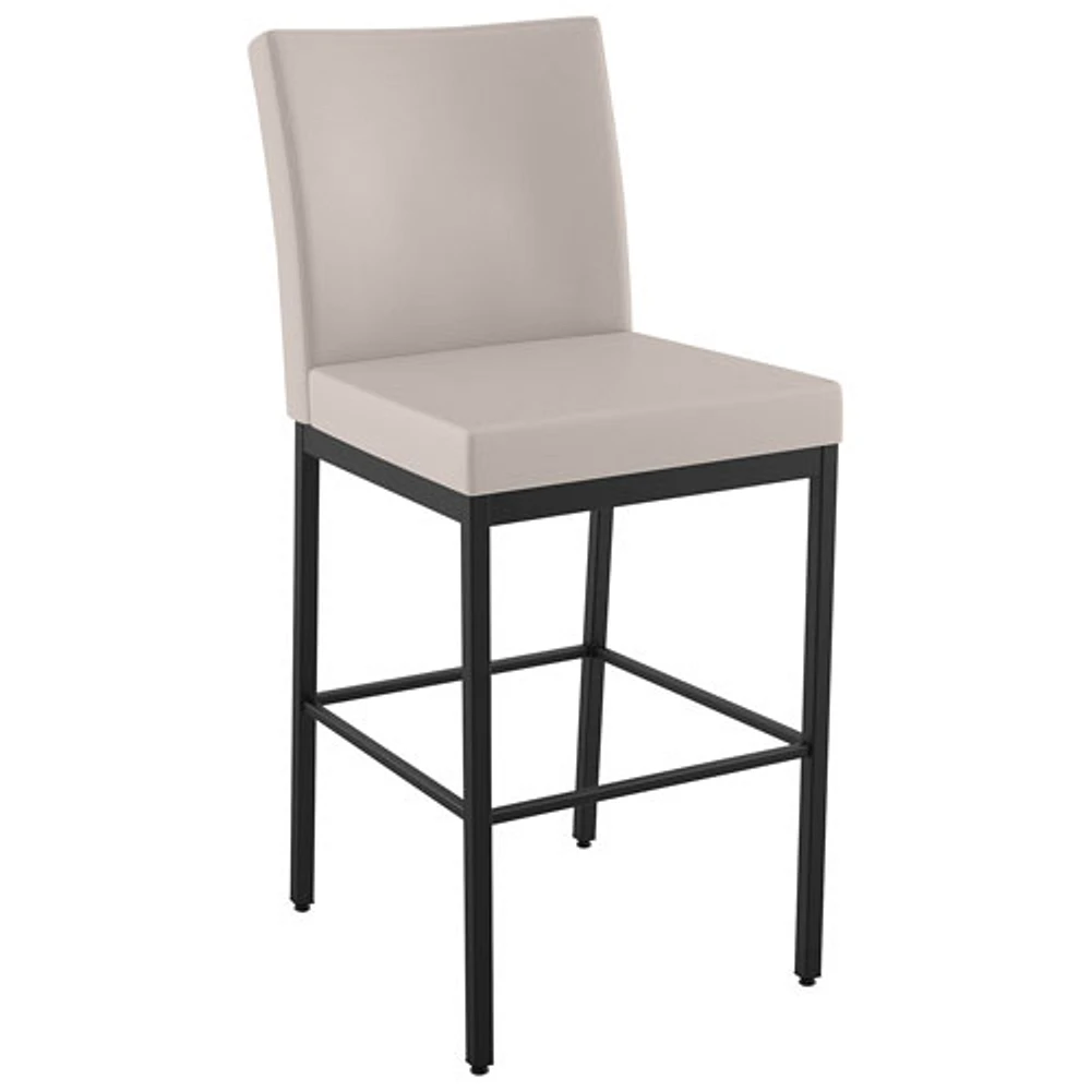 Tabouret de bar traditionnel à hauteur de comptoir Perry Plus - Crème/Noir