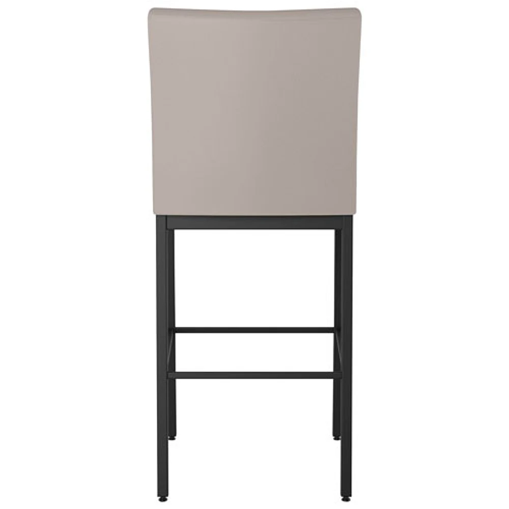 Tabouret de bar traditionnel à hauteur de comptoir Perry Plus - Crème/Noir