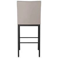 Tabouret de bar traditionnel à hauteur de comptoir Perry Plus - Crème/Noir