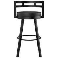 Tabouret de bar contemporain à hauteur de comptoir Render - Noir