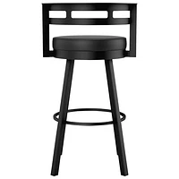Tabouret de bar contemporain à hauteur de comptoir Render - Noir