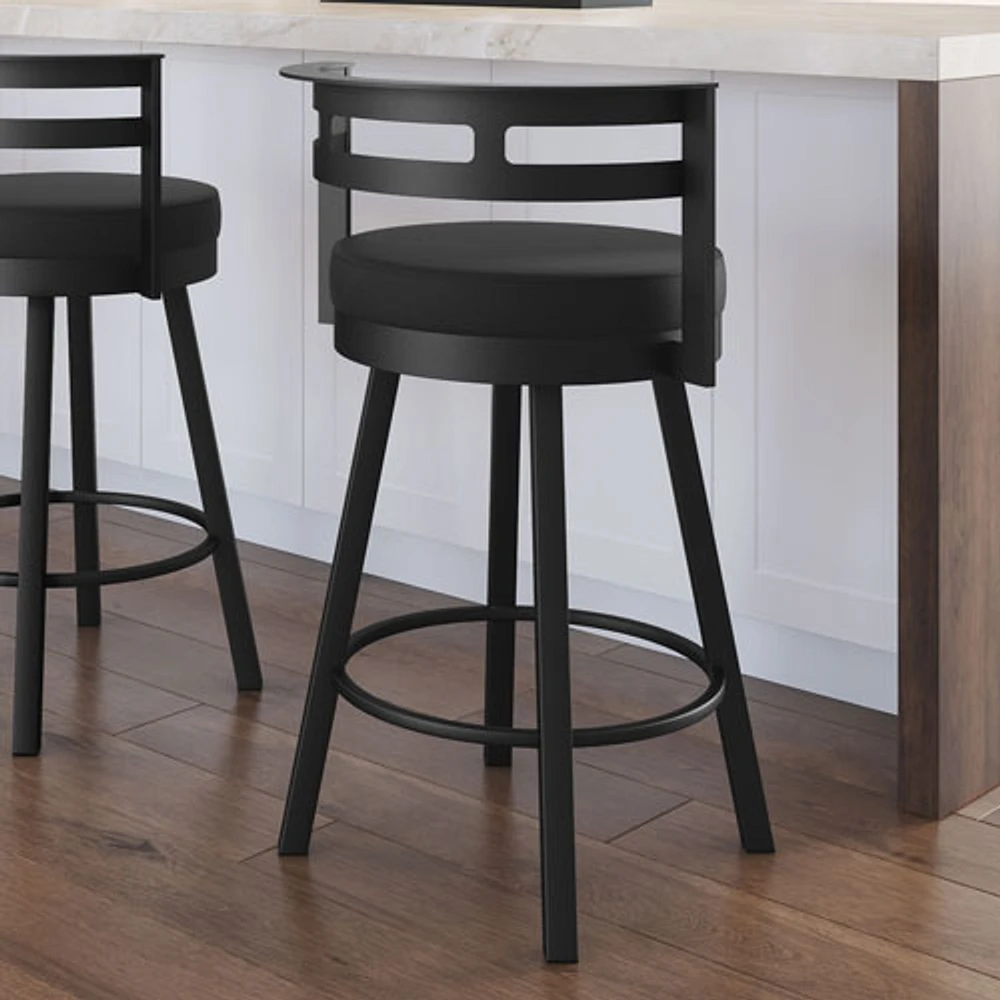 Tabouret de bar contemporain à hauteur de comptoir Render - Noir