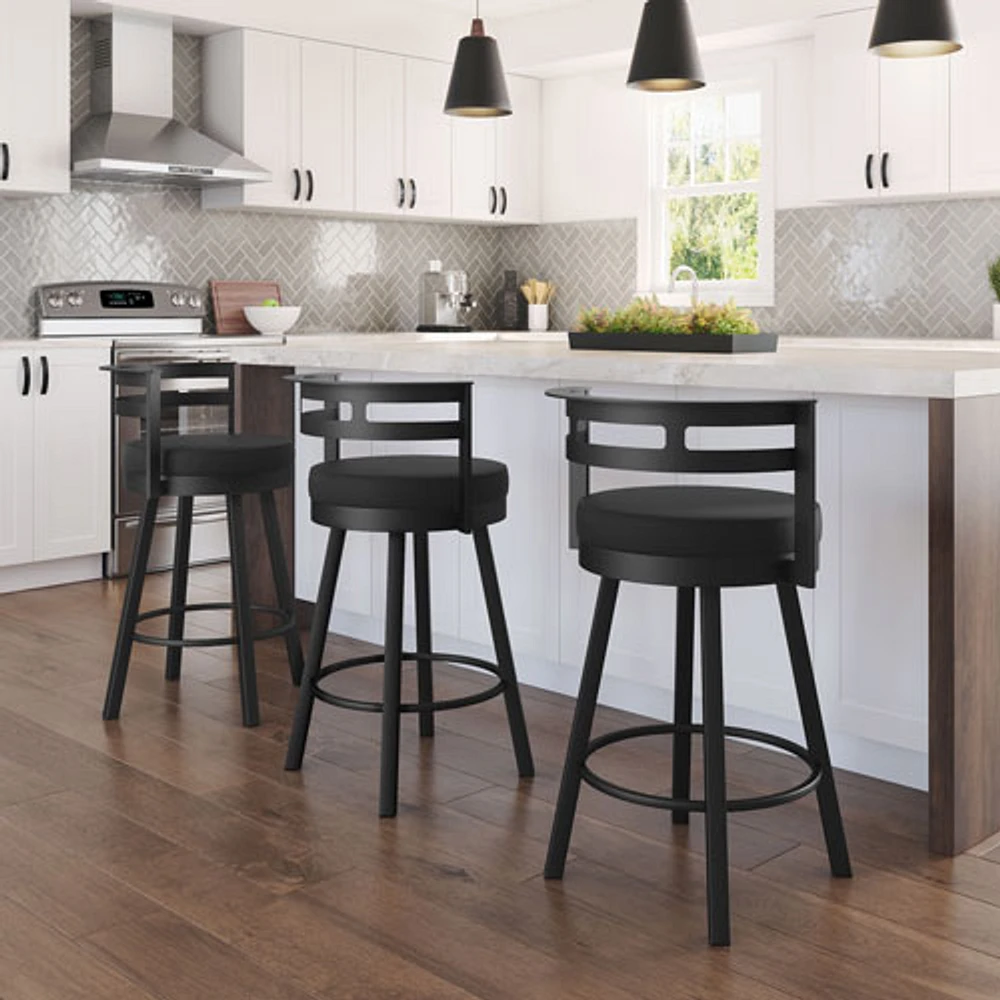 Tabouret de bar contemporain à hauteur de comptoir Render - Noir