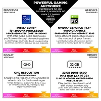HP OMEN 17" Gaming Laptop - Shadow Black (Intel Core i9 13900HX/2TB SSD/32GB RAM/GeForce RTX 4090 /Win 11)