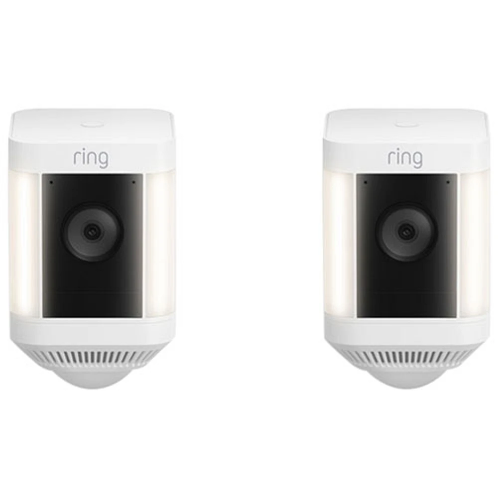 Ring Spotlight Cam Plus Wire-Free Outdoor 1080p Full HD IP Camera - 2 Pack - White