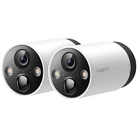 TP-Link Tapo Wire-Free Outdoor Security System with 2 2K QHD Cameras - White