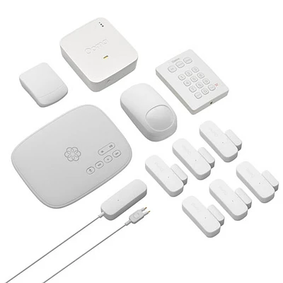 Système de surveillance résidentiel à 11 capteurs avec capteur de porte de garage d'Ooma - Blanc - Exclusivité Best Buy