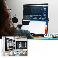 Moniteur ACL IPS HD intégrale 60 Hz de 24 po Geminos de Mobile Pixels avec temps de réponse de 14 ms gris à gris (MP-116-1001P02) - Noir