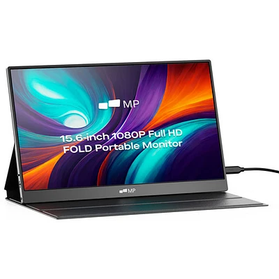 Moniteur ACL IPS HD intégrale 60 Hz GTG 10 ms de 15,6 po Fold de Mobile Pixels (MP-101-1010P01) - Noir
