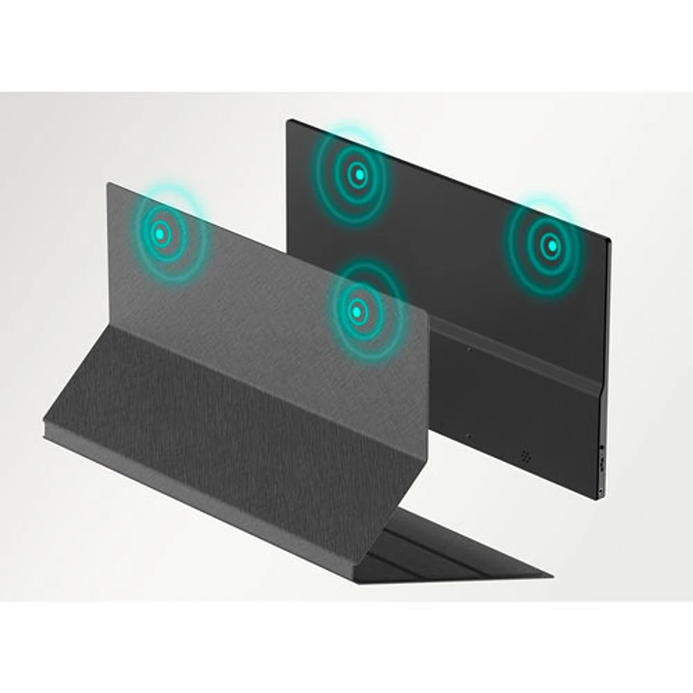 Moniteur ACL IPS HD intégrale 60 Hz GTG 10 ms de 15,6 po Fold de Mobile Pixels (MP-101-1010P01) - Noir