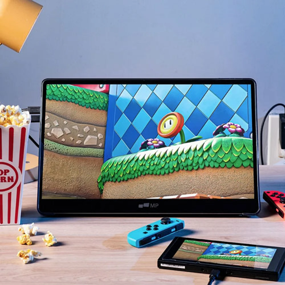 Moniteur DELO HD intégrale 60 Hz de 15,6 po Glance Plus de Mobile Pixels avec temps de réponse de 10 ms gris à gris (MP-101-1012P01) - Noir