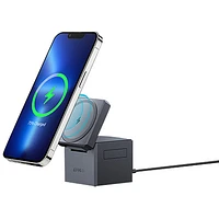 Anker 3-in-1 15W Wireless Cube Charger with MagSafe (Y1811JA1-5) - Grey