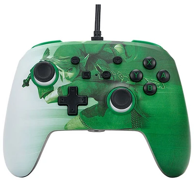 Manette avec filZelda Heroic Link Enhanced de PowerA pour Switch - Vert
