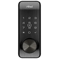 Alfred DB2S Bluetooth Smart Lock with Key - Black