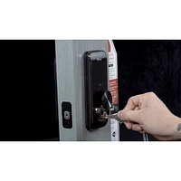 Alfred DB2S Bluetooth Smart Lock with Key - Black
