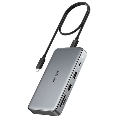 Anker Dual Display 10-in-1 USB-C Docking Station with Power Delivery for M1 MacBooks (A8386HA1-5)