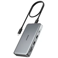 Concentrateur USB-C 10-en-1 Dual Display d'Anker avec alimentation pour MacBook M1 (A8386HA1-5)