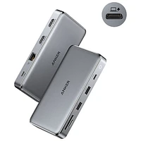 Concentrateur USB-C 10-en-1 Dual Display d'Anker avec alimentation pour MacBook M1 (A8386HA1-5)