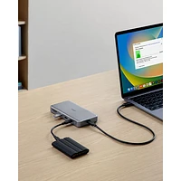 Concentrateur USB-C 10-en-1 Dual Display d'Anker avec alimentation pour MacBook M1 (A8386HA1-5)