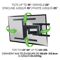 SANUS Accents 42" - 85" Full-Motion TV Wall Mount
