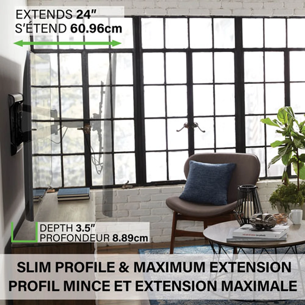 Support mural articulé Classic de SANUS pour téléviseur de 37 à 90 po