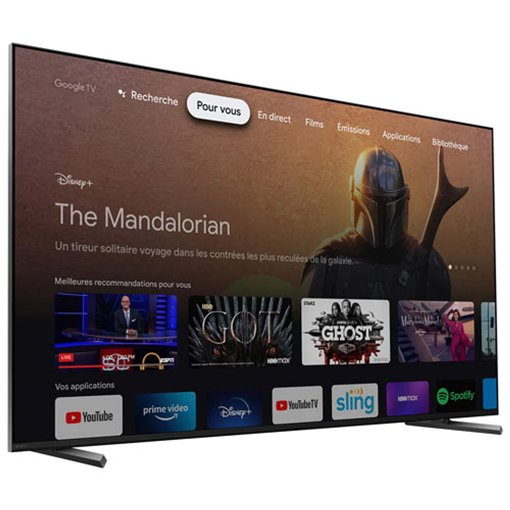 Téléviseur intelligent Google HDR DEL UHD 4K de 65 po Bravia XR série X90L de Sony (XR65X90L)