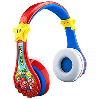 KIDdesigns Super Mario Over-Ear Bluetooth Kids Headphones - Multi