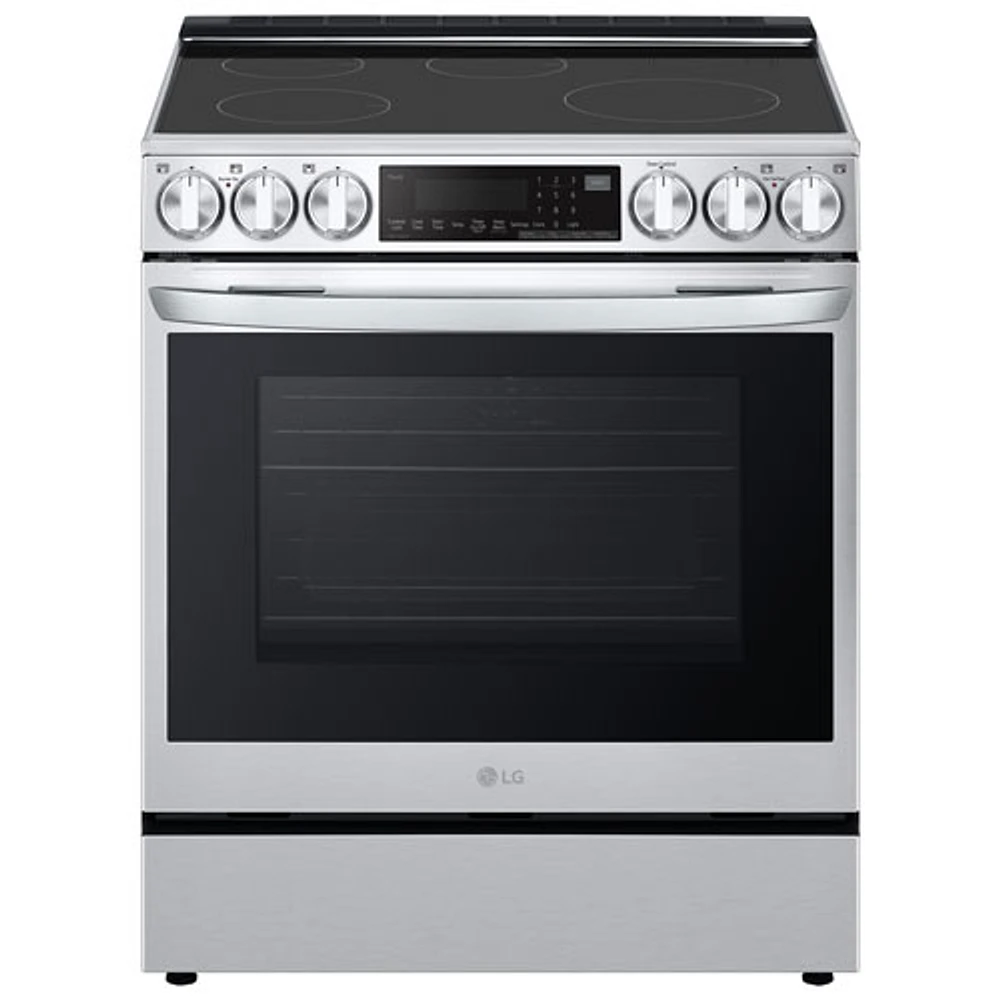 Cuisinière à induction encastrable à 5 éléments avec convection véritable et friture à l'air 6,3 pi³ 30 po de LG (LSIL6336F) - Inox