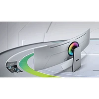 Moniteur intelligent FreeSync G-Sync DELO incurvé QHD 240 Hz 49 po Odyssey OLED G9 de Samsung avec temps de réponse 0,03 ms gris à gris (LS49CG954SNXZA) - Argenté