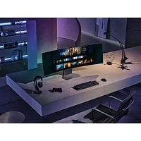 Moniteur intelligent FreeSync G-Sync DELO incurvé QHD 240 Hz 49 po Odyssey OLED G9 de Samsung avec temps de réponse 0,03 ms gris à gris (LS49CG954SNXZA) - Argenté