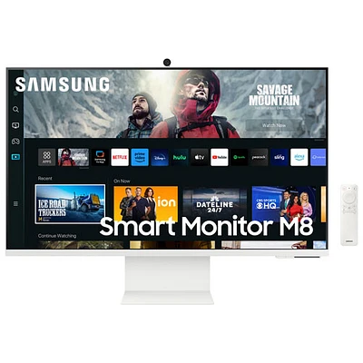 Samsung 32" 4K Ultra HD 60Hz 4ms GTG VA LED Smart Monitor (LS32CM801UNXZA) - White
