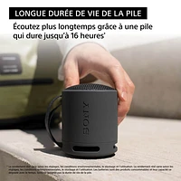 Haut-parleur sans fil Bluetooth étanche SRS-XB100 de Sony - Noir