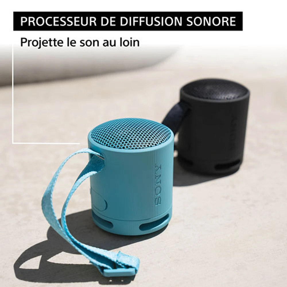 Haut-parleur sans fil Bluetooth étanche SRS-XB100 de Sony - Noir