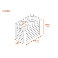 Meuble à nourriture pour animaux de compagnie Piedmont de New Age Pet - Gris